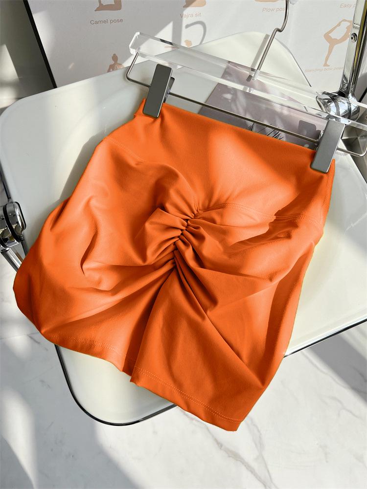 

Шорты для йоги с высокой талией, персикового цвета, для женщин, с утягивающим эффектом на ягодицах и животе - Nude Feel, шорты для фитнеса с тремя точками хризантемы Small