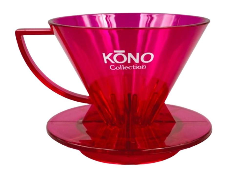 Prestigious KONO Kono Style Coffee 2023 Winter Limited Edition Transparent Clear Cranberry Maker, Colors, 1-2 Cups, MDN-21, Pink,