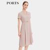 PORTS Spring 2026 Grey Rose V-Neck Dress