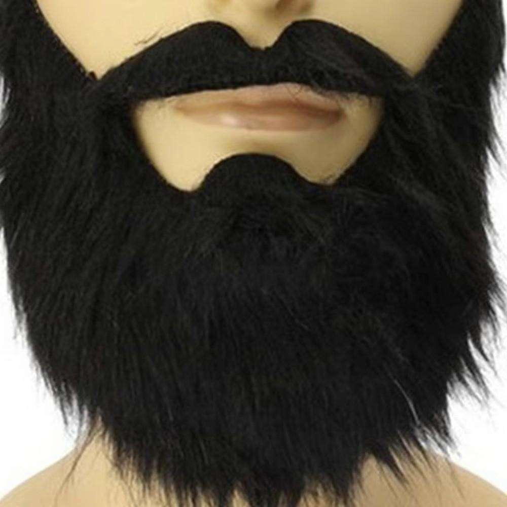 Elastic Band Fake Beard Mustache Soft Hair Facial Hair Props New Halloween Beard  Cosplay