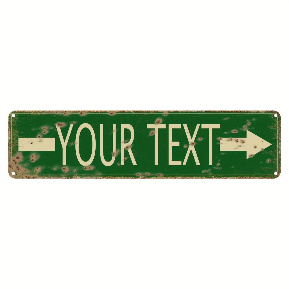 

4x16 Inch Customizable Aluminum Street Sign Personalized Wall Plaque Indoor Outdoor Home Decor белый