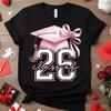 Class of 2026 Senior Shirt, Pink Coquette Bow Graduation Tee, Senior Girls 2026, Aesthetic Graduation Gift, Retro 2026 Senior Top