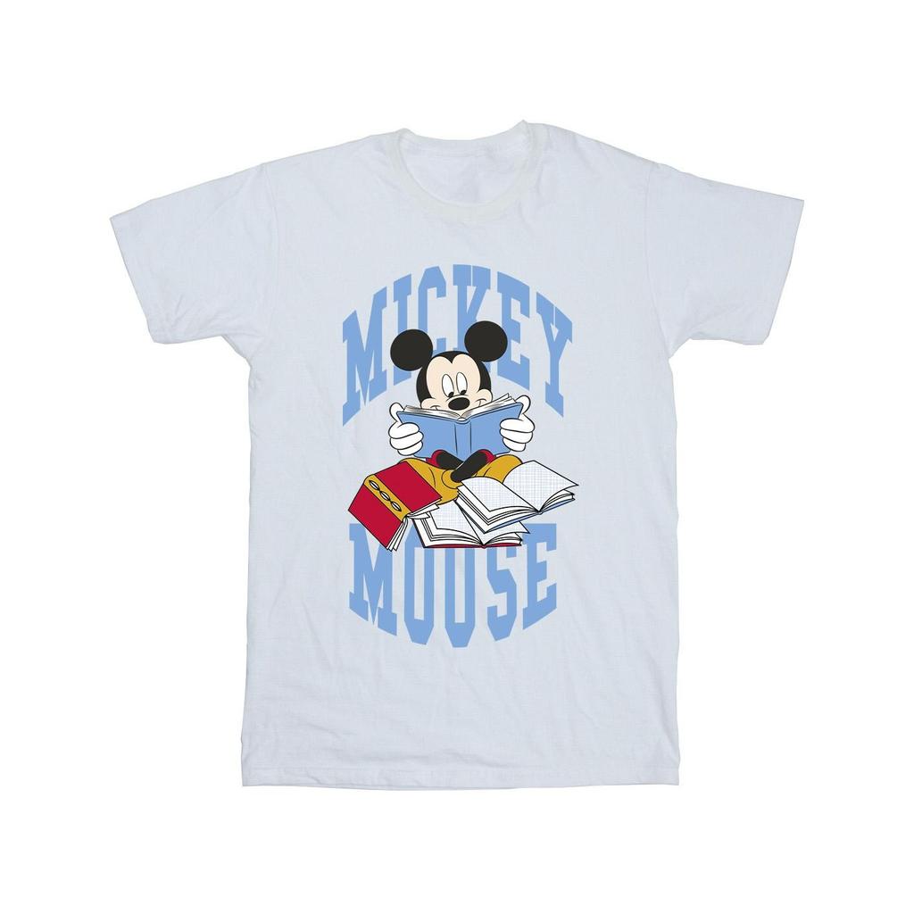 Disney Girls Mickey Mouse Reading Books Cotton T-Shirt