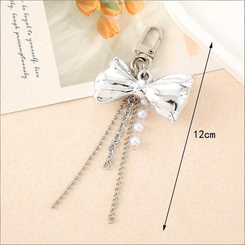 Fashionable Bow Key Pendant with Durable Design for Versatile Use As Keychain or Bag Accessory