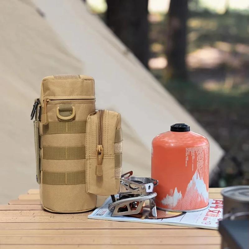 Water Bottle Bag Tactical Molle Holder for Outdoor Camping Hiking Cycling Fish Travel Portable Carrier Bag Kettle Pouch Holder