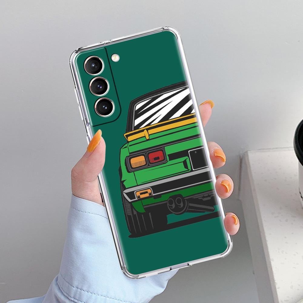 Phone Case For Samsung Galaxy S26 S25 S24 S23 S22 Ultra S20 S21 FE 5G Plus Soft Clear Cover Japan JDM Sports Cars Comic
