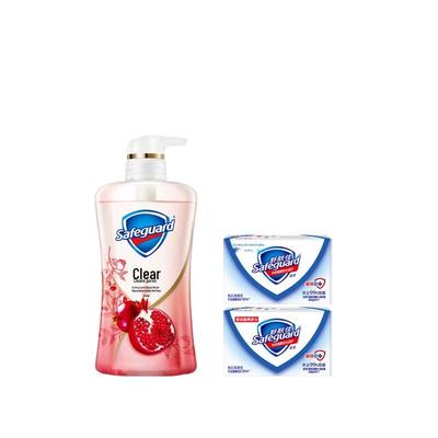 Safeguard Red Pomegranate Shower Gel & Bar Soap Bundle