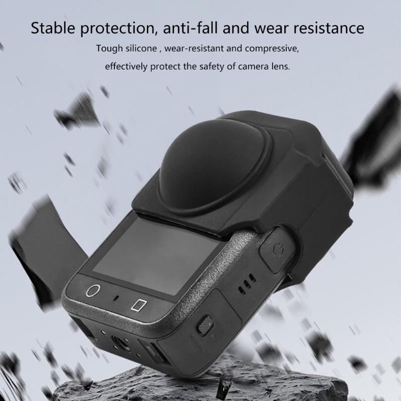 Stoßfeste Kameraobjektivschutz Hülle aus flexiblem Silikon Staubdicht Schützend Für Action-Kameras Einfache Installation