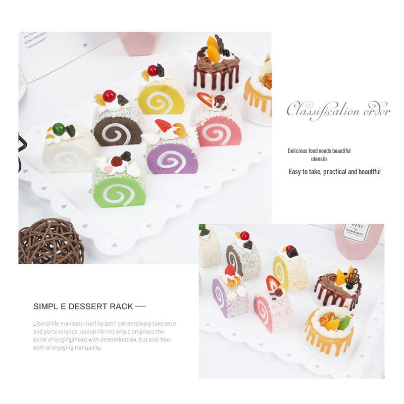 Rectangular Plastic Dessert Plate - Ideal for Fruits, Mousse, Pastries, Cookies, and Snacks