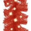 VidaXL Christmas Garland with LED Lights Artificial Garland Decoration Garland Ornament Garden Backyard 329195