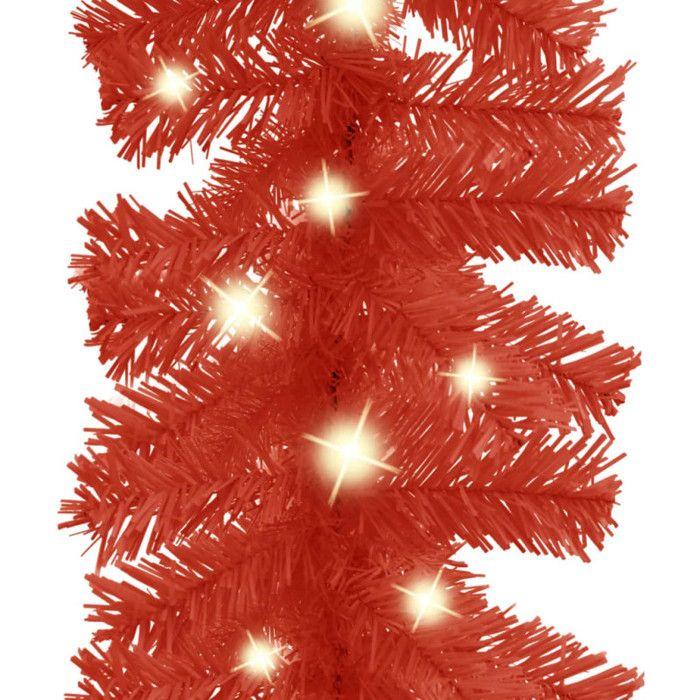 VidaXL Christmas Garland with LED Lights Artificial Garland Decoration Garland Ornament Garden Backyard 329195
