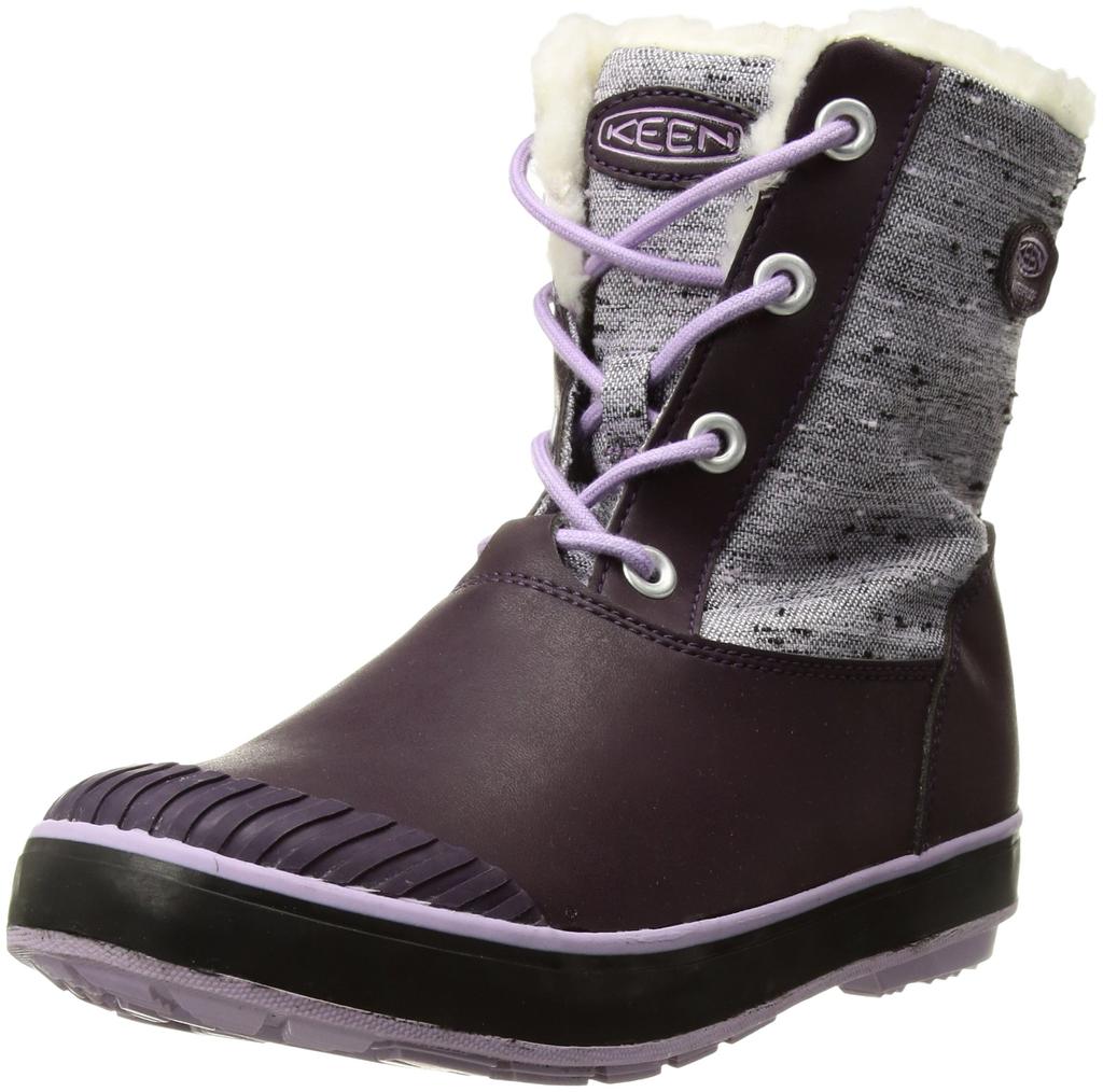 KEEN ELSA L BOOT WP Kids Waterproof Winter Boots (PLUM/LILAC PASTEL, 18.5 Cm, Footwear)