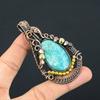 Amazonite Gemstone Pendant Handmade Jewelry, 999 Copper Wire Wrapped Pendant Sodalite Jewelry, Gift For Her Women Pendant Brand New Pendant