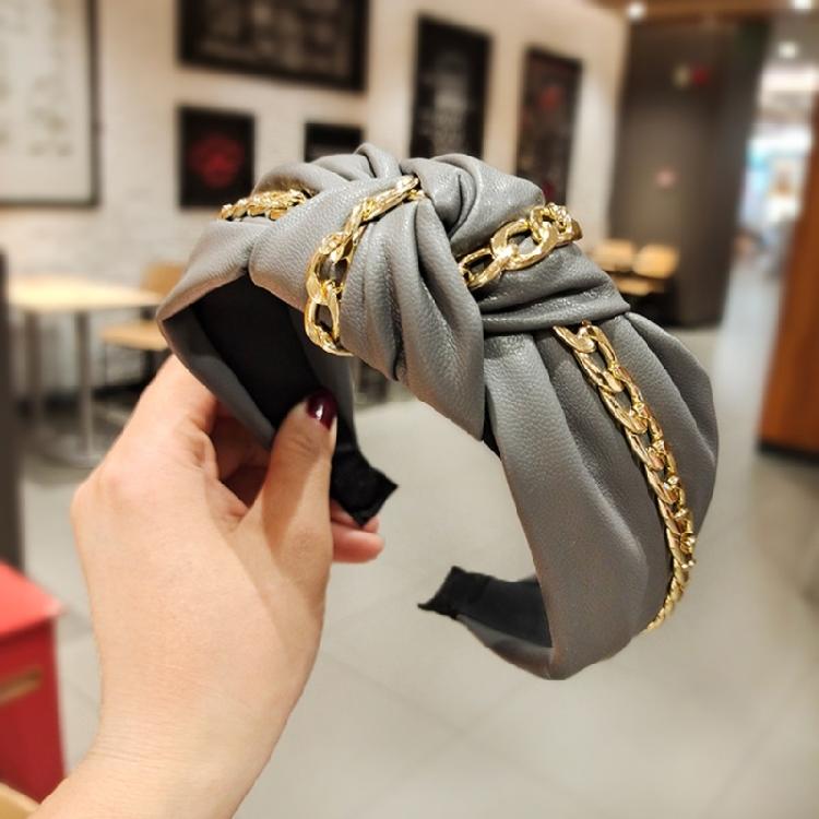 Stilvolle PU Stirnbänder mit Knoten Weicher Einzigartiger Haarreif Mehrere Stile Kopfschmuck für Damen und Teenager