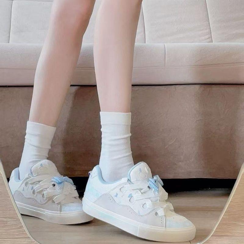High value niche design blueberry cake bread shoes couple retro casual shoes Guochao skateboard shoes