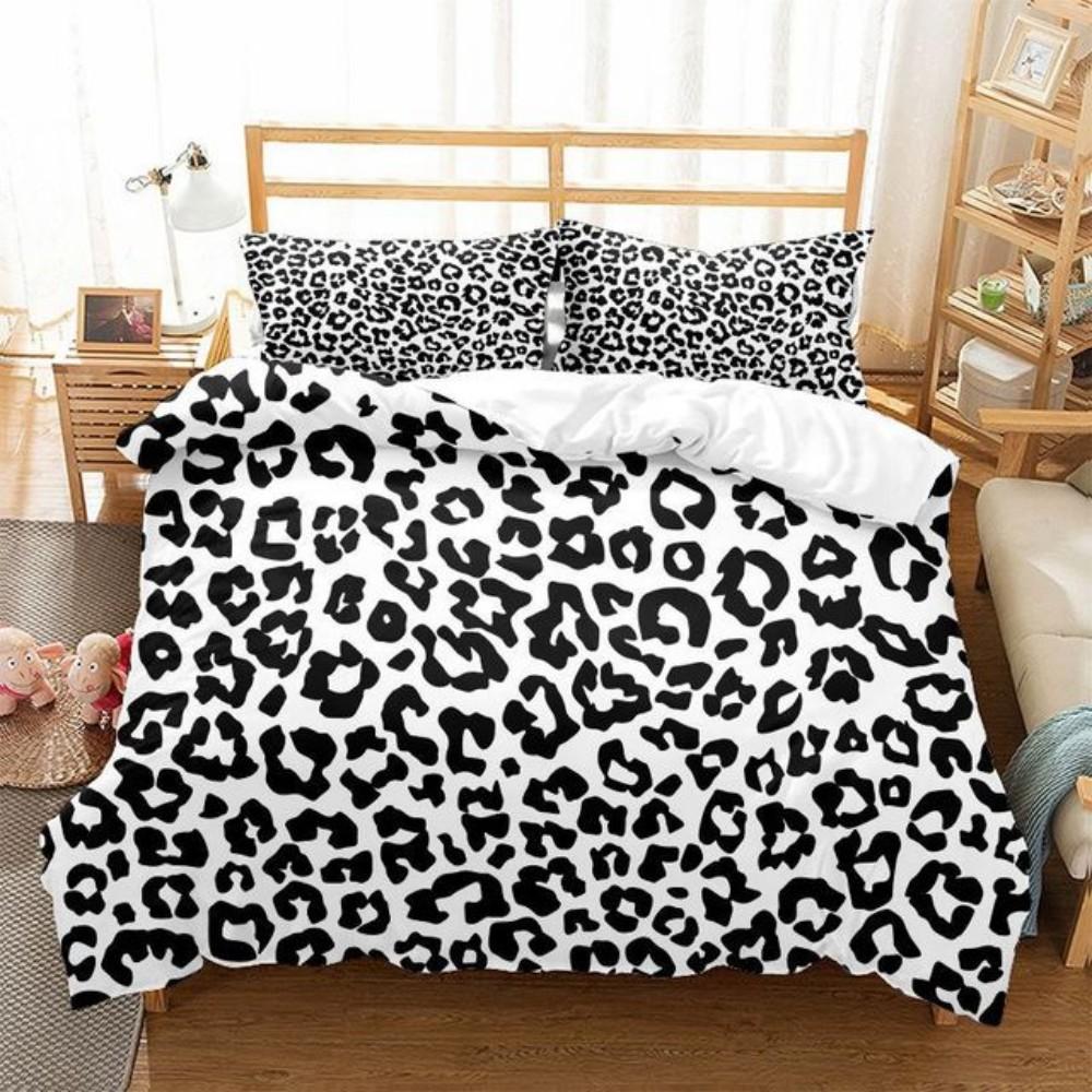 Leopard Print Bedding Set For Women Men Teens African Animal Cheetah Duvet Cover Single Double Queen King Full Twin Duvet Cover