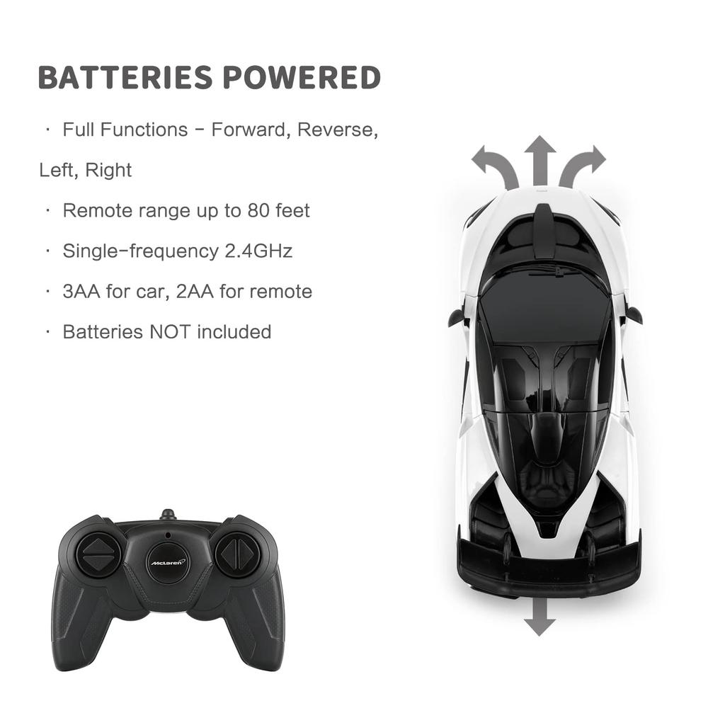 McLaren Senna Model Car RASTAR 1:24 McLaren R/C Radio Control Car White