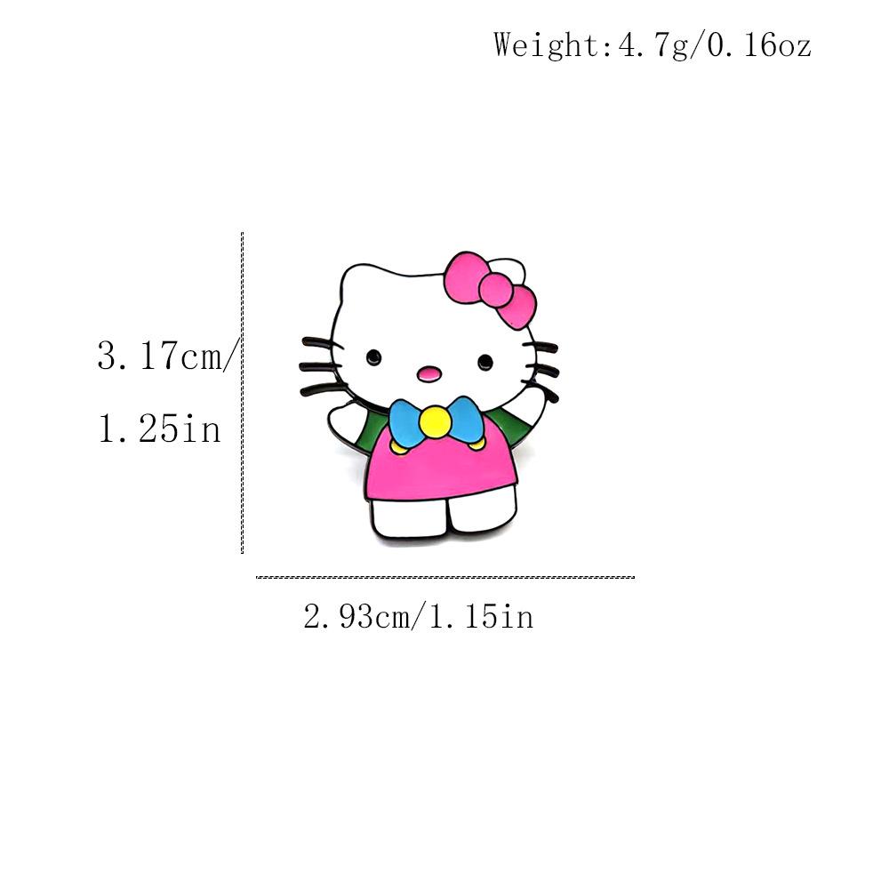 Hello Kitty Retro Cute Cartoon Badge Brooch - Sanrio Pin with Bag Packaging