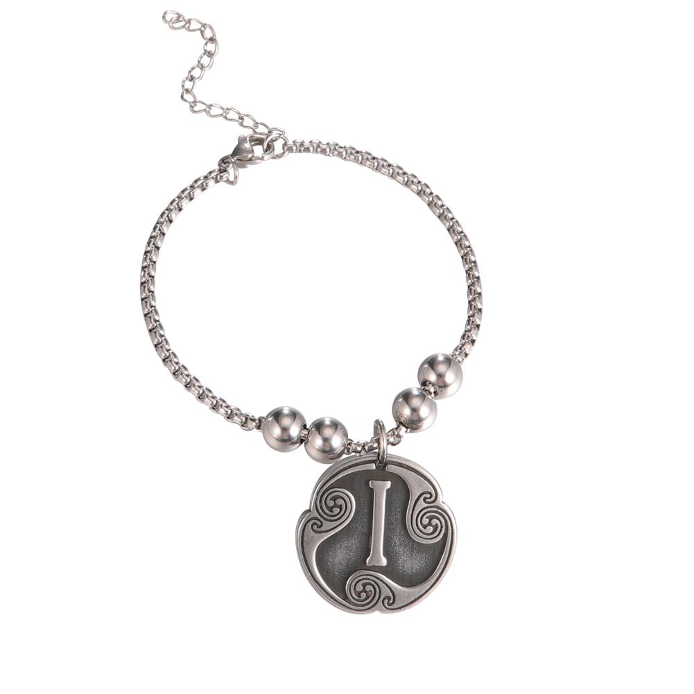 Vintage Norse Runes Bracelet for Men Stainless Steel Box Chain Mysterious Nordic Viking Rune Bangles Amulet Jewelry Gift