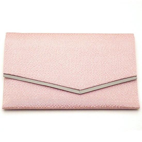 

Takita Shoten Buddhist Altar Shop Prayer Bead Pouch Chirimen Pink x Convenient portable prayer bead issued by Takita Shoten - (Rosary Case) - рожевий
