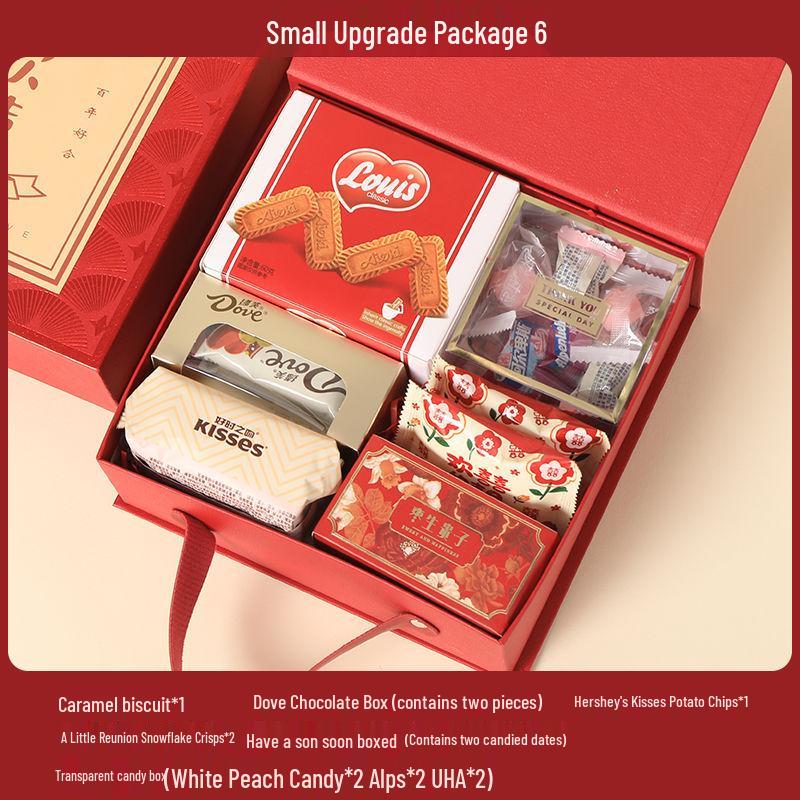 Elegant Wedding Candy Favor Box Set with Biscuits and Sweets