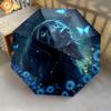 1 PC Automatic Folding Umbrella - Magical Night Dog Pattern, Portable & Foldable Design with 8 Ribs, Christmas Birthday Gifts
