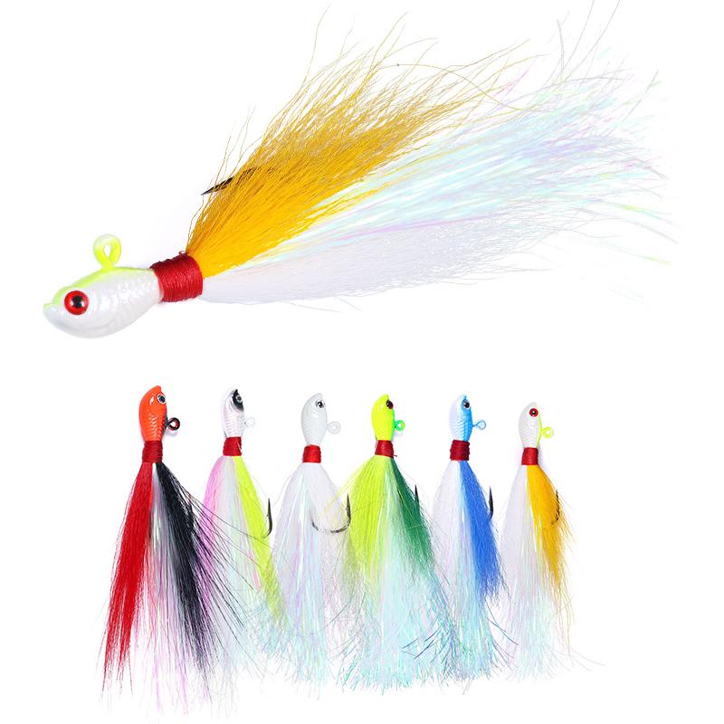 Hengjia  Feathered Lead Hooks 7G 10G 14G 21G 28G 42G 56G 85G Fishing PESCA Fish Head Lead Hooks