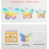60pcs/Pack 3D Colorful Silver Butterflies DIY Wedding Festival Party Balloon Decoration Wall Hollow Butterfly Sticker