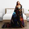 Arc Raiders Rooster Game Flannel Blanket Winter  Warm Throw Blanket for Girls Boys Living Room Novelty Bedspread Sofa Bed Cover