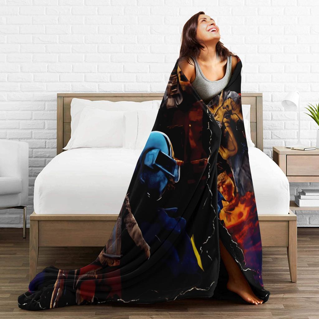 Arc Raiders Rooster Game Flannel Blanket Winter  Warm Throw Blanket for Girls Boys Living Room Novelty Bedspread Sofa Bed Cover