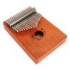 Thumb Finger Piano 17 Key Mahogany Floral Pattern Easy Playing Finger Instrument