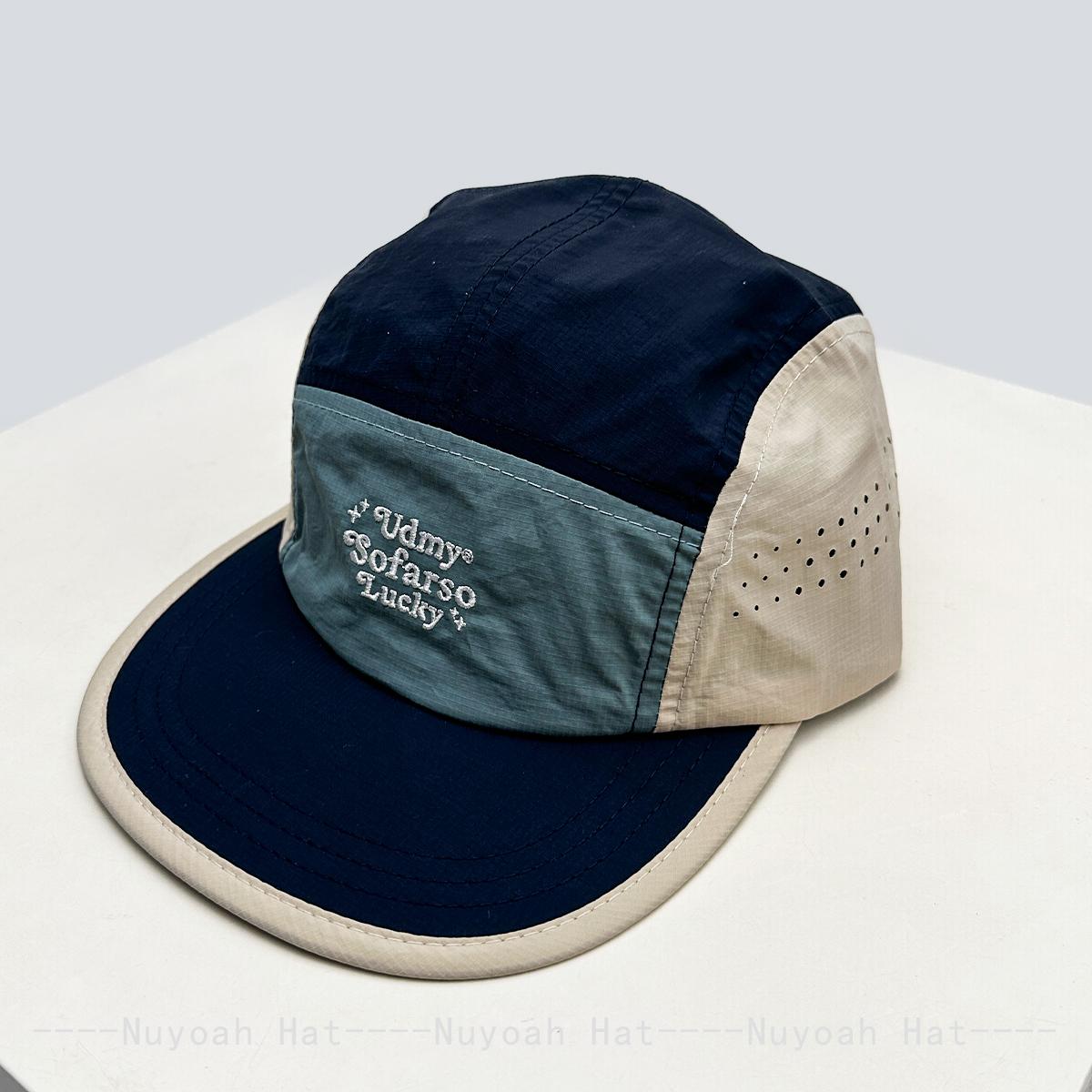 Color Block Quick-dry Embroidered Letters Baseball Hats Sunshade Flat Brim New Men Women Versatile Personal Peaked Caps Fashion 52-60cm