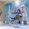 Tapisserie De Noël Home Decor Tapestry Santa Claus Printed Polyester Tapestry Living Room Room Wall Decor Backdrop Fabric