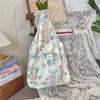 3 Sommer Leinen Blume Spitze Umhängetasche Damen klein frisch Westentasche Handtasche Schulter Spleiß Stofftasche