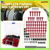 Roter Verkleidungsbolzen-Set Karosserieschrauben Motorrad-Set Zubehör Ersatz Aluminium