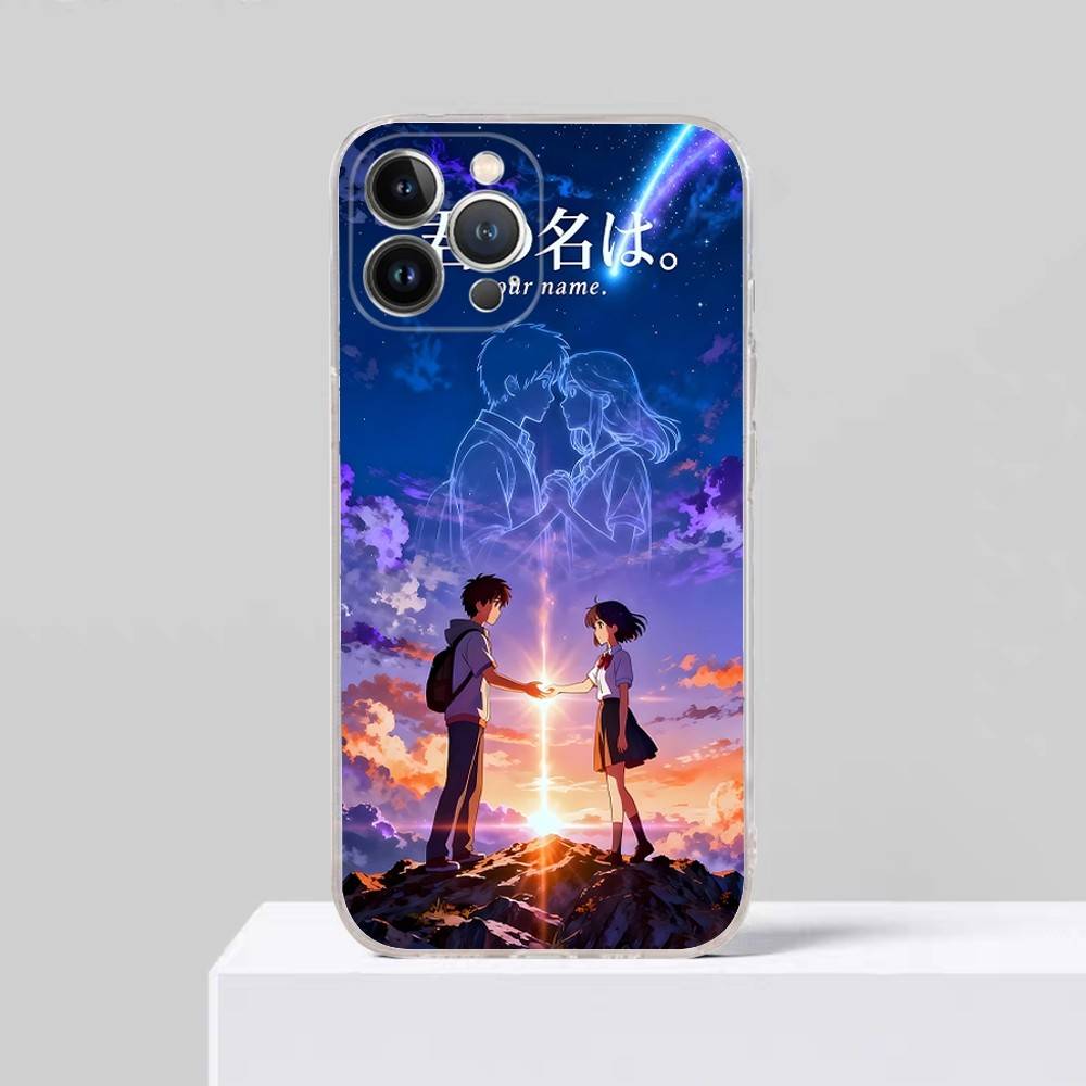 Anime Your N-Name Kimi No Na Wa Phone Case For IPhone 17 16 15 14 Plus 13 12 11 Pro Max Transparent Shockproof Cover iPhone 14 plus