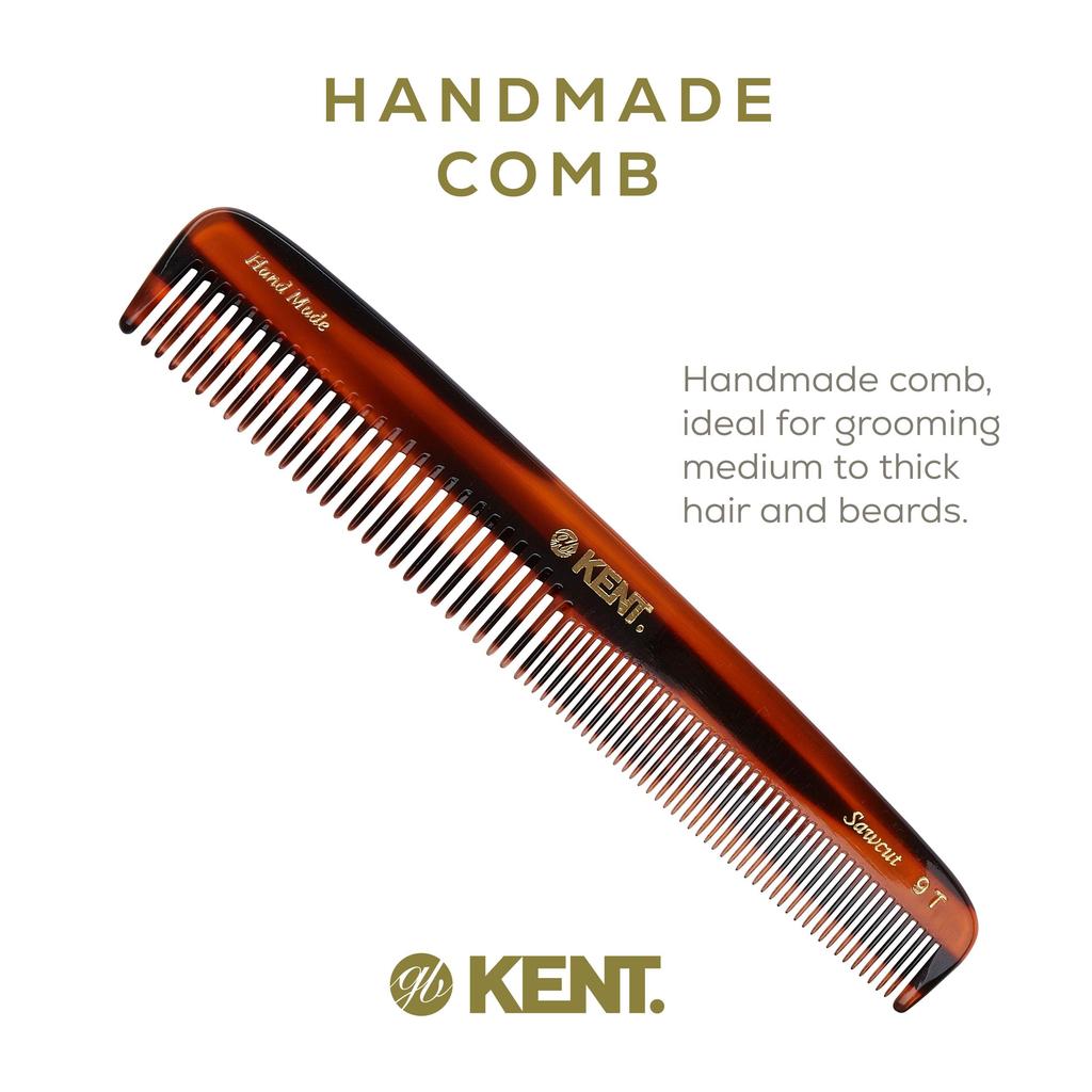 GB KENT Royal Warrant Luxury Handmade Hair 190mm Dresser Natural Smooth Fine and Coarse 9T (Kent) Holder, Comb, Comb, Fibers, Anti-Static, Hair,
