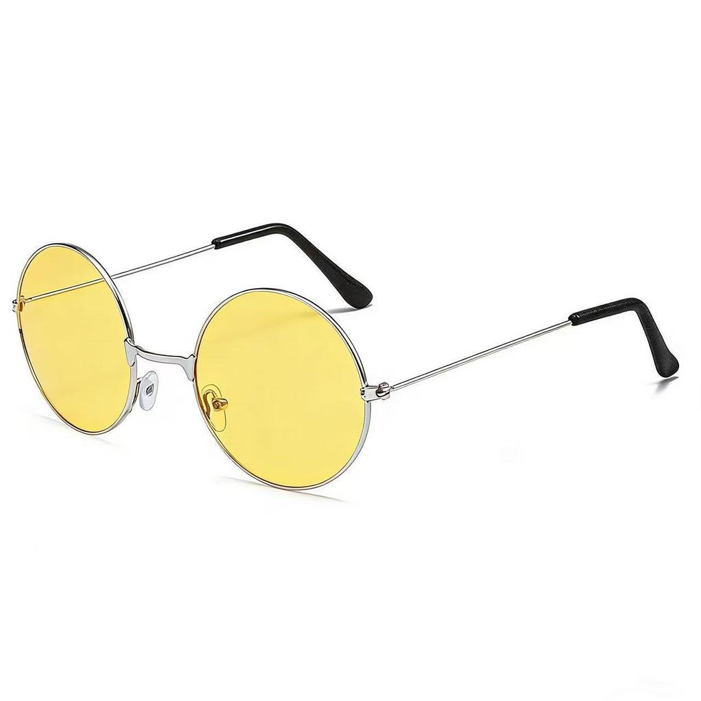 Retro Round Sunglasses with Ocean Lenses - Trendy Colorful Round Frame