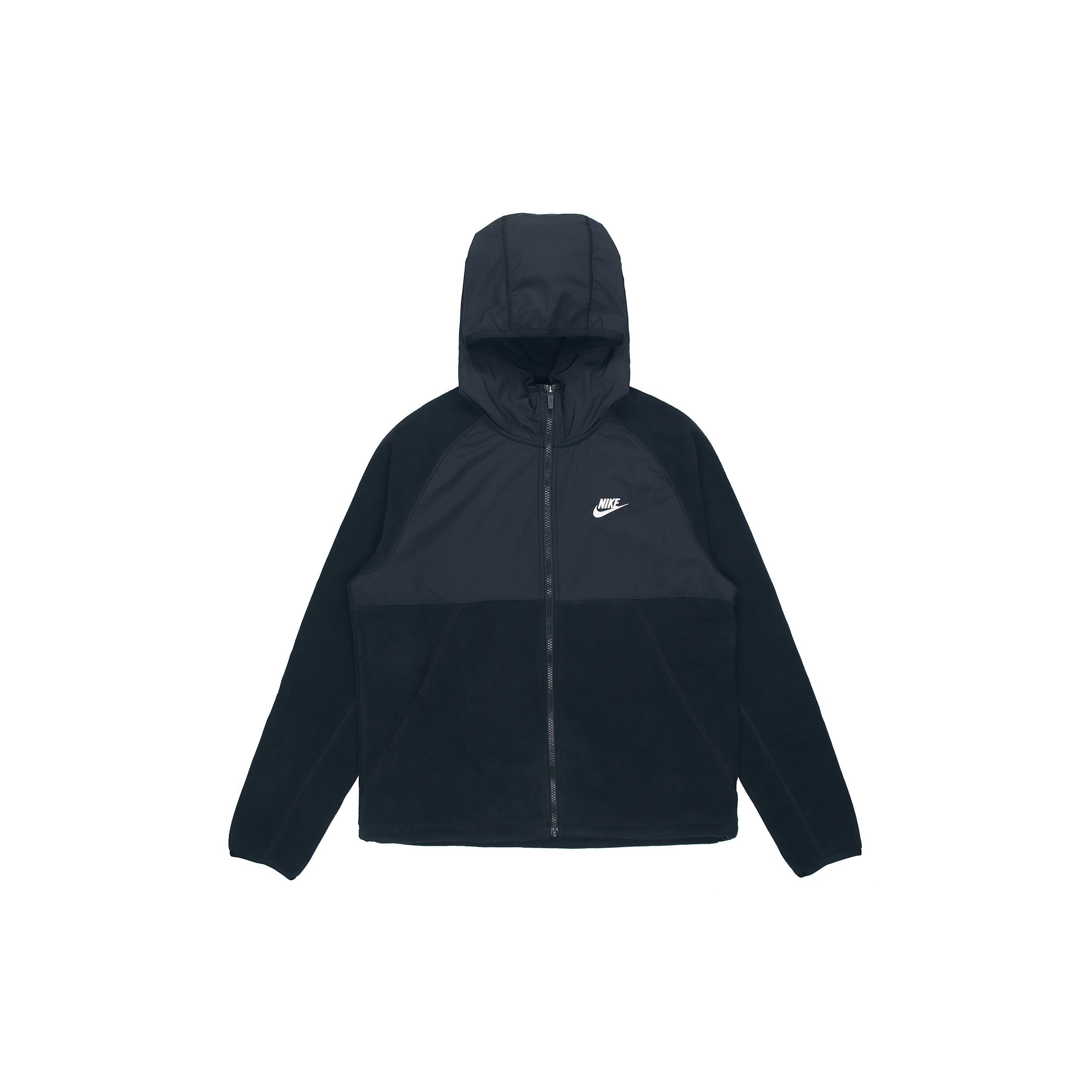 Men s Nike Sportswear Full-Length Zipper Cardigan Hooded Fleece Lined Jacket Black DM1220-010 M