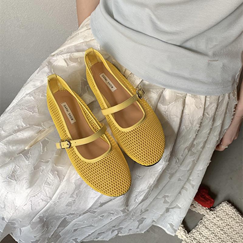 

Мода Bailamos Женские Балетки Летняя Обувь Круглый Носок Прямые Пряжки Сандалии Повседневные Удобные Балетки Вырезы Мэри Джейн Одинарные Туфли 39 жёлтый
