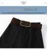 2026 Spring High-Waisted Wide-Leg Washed Cotton Straight Pants for Women, Floor-Length and Slimming