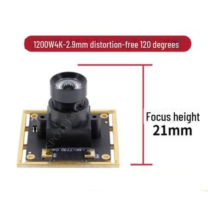 Cameră industrială USB de 1200 W cu senzor IMX377: Unghi larg, fără distorsiuni, compatibil cu Android, Raspberry Pi și Linux. Nu este nevoie de șofer.