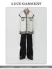 Unisex Color Block Knit Cardigan Jacket - Heavyweight Plush, Autumn/Winter Trendy Loose Fit