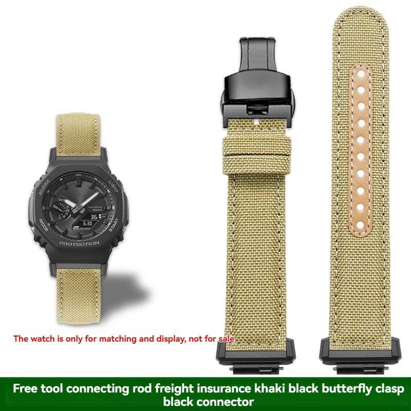 Für Casio GA-2100/1A1PR GA2110 GA-B2100 Serie Uhr achteckig Sport Nylon Canvas Bergsteigen wasserdicht Uhrenarmband