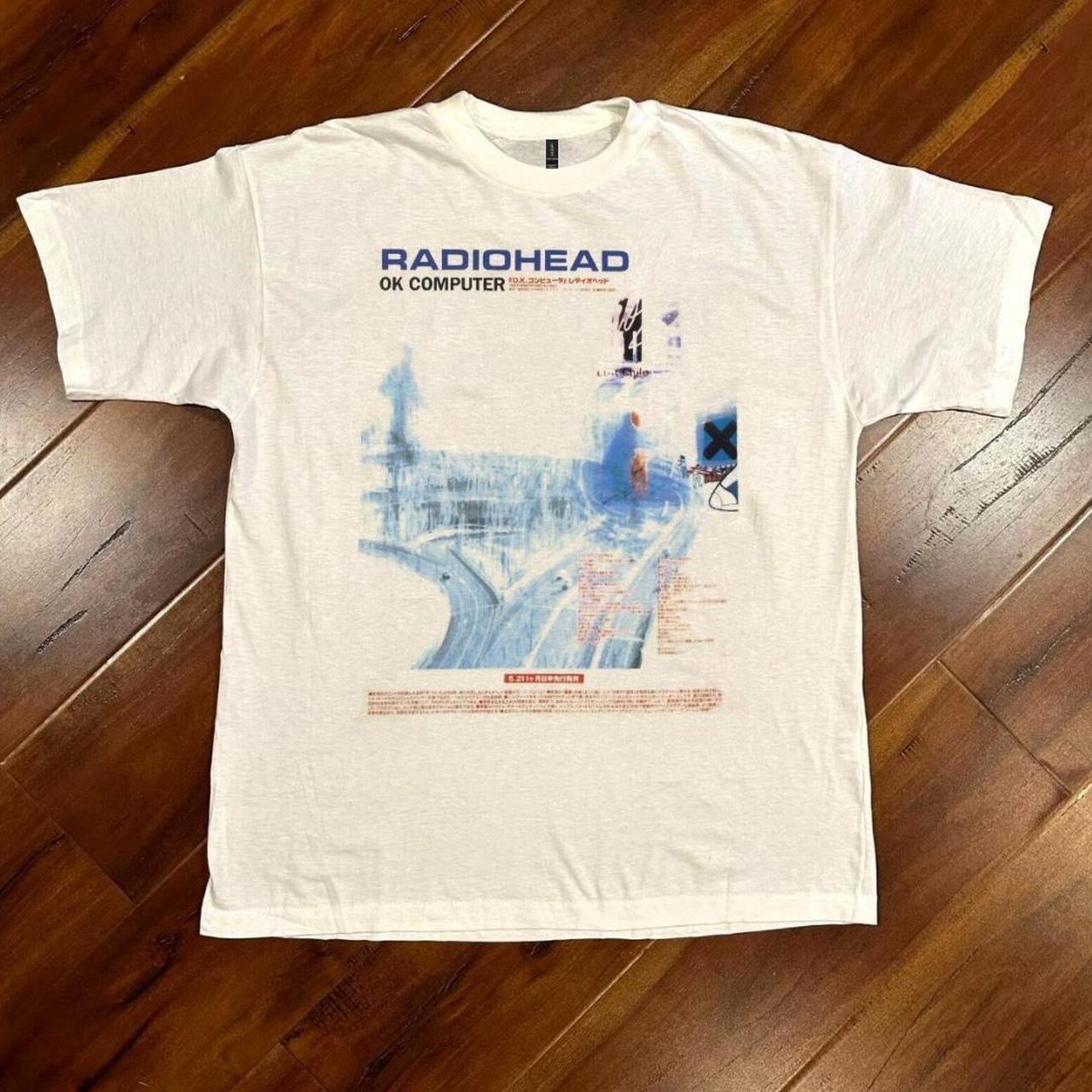 Белая Промо-футболка Radiohead OK Computer Винтажная Футболка Инди-рок Группы S-5XL XXXL