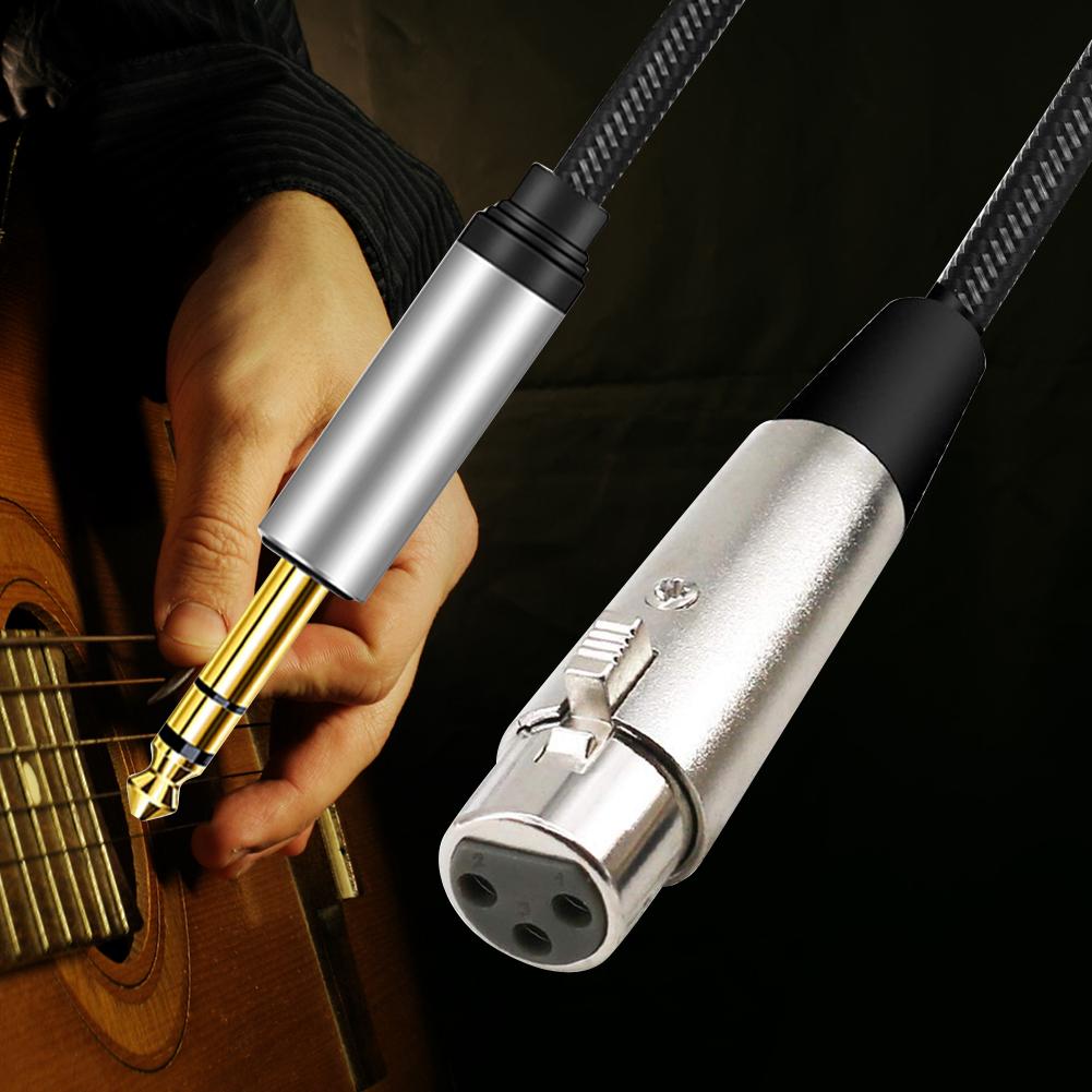 Male To Male/Female Audio Cable 6.35mm To XLR 3-Pin Cable Anti-interference Accessories for Speaker System Mic