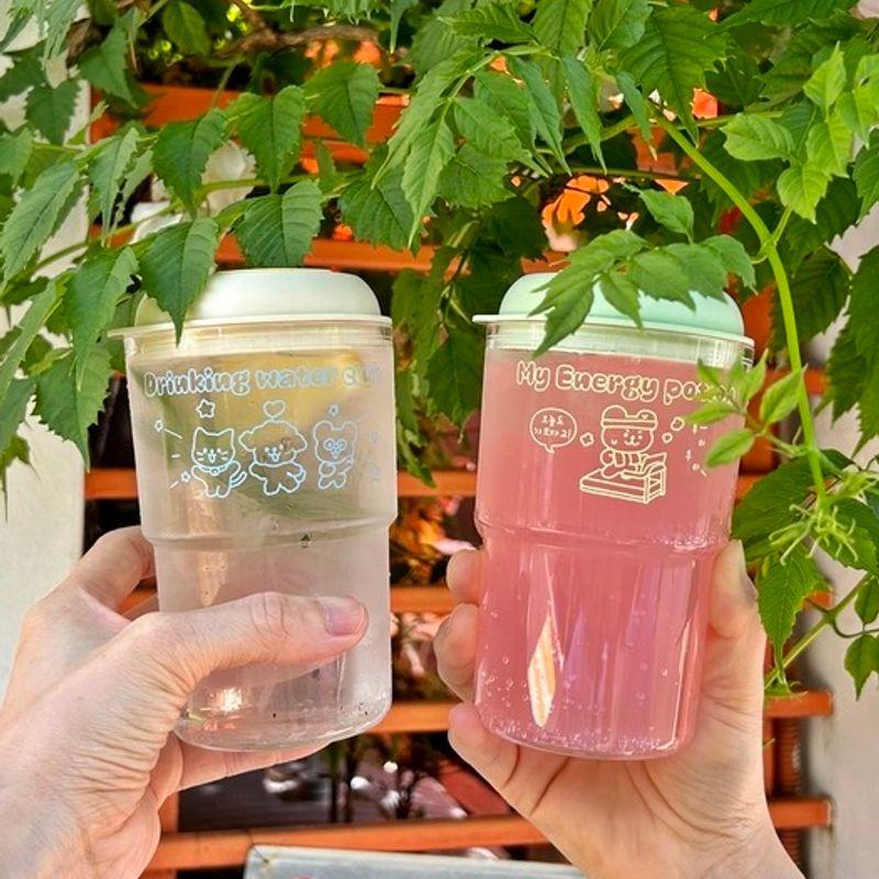 Eleganter Tisch My Daily Bottle Tumbler 3 Arten 500ml Wählen Sie 1 Wiederverwendbarer Becher Niedlicher Becher Geschenk für einen Freund