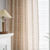 American Style Cotton Linen Printed Beige Floral Tassel Window Curtain Semi-shading Drapes Living Room Bedroom Kitchen Drapes