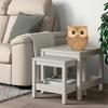 Modern Classy Lucky Owl Resin Art Figurine | Beautiful Home Decor (Brown, Pack of 1)