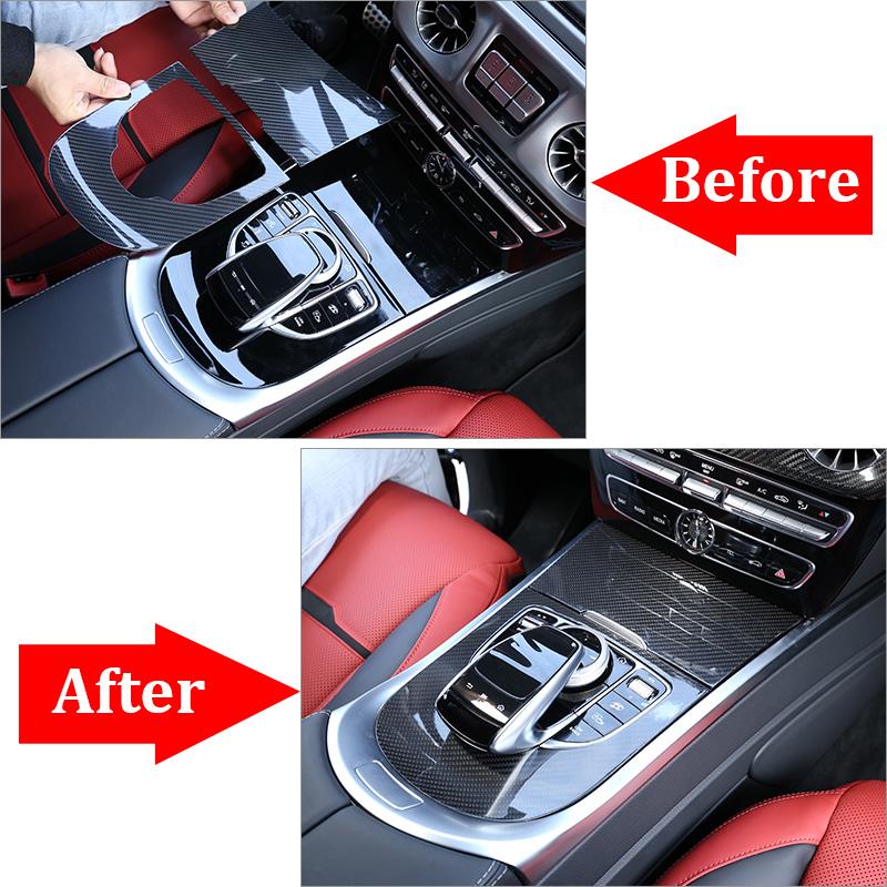 For Mercedes-Benz G-Class 2019-2020 Interior Exterior Decoration Accessories W463 G350 G500 Real Carbon Fiber Protection Sticker